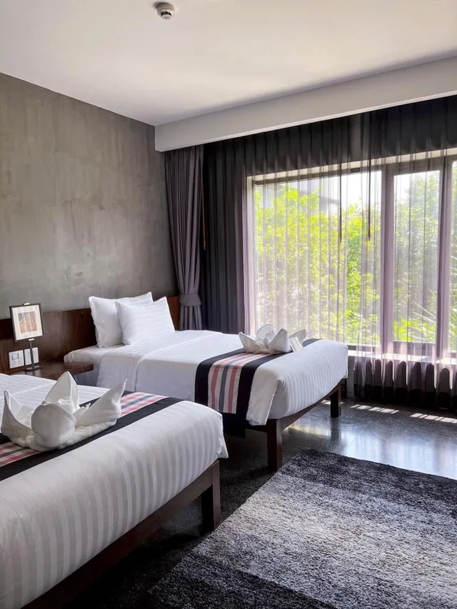 غرفة سوبيريور بسريرين منفصلين بإطلالة على الحديقة، NAI YA Hotel 4/10