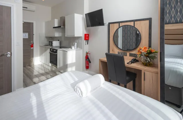 استوديو بسرير كينج، Spark by Hilton London Chiswick 10/10