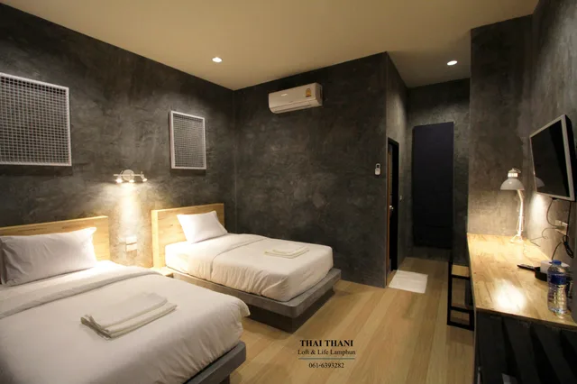 غرفة سوبيريور بسريرين منفصلين بإطلالة على الحديقة، THAI THANI LOFT & LIFE LAMPHUN 1/2