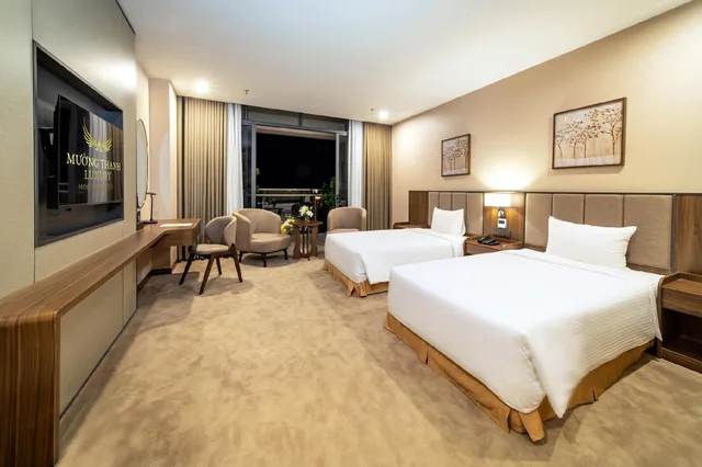غرفة ديلوكس بسريرين مزدوجين، Muong Thanh Holiday Moc Chau Hotel 3/3