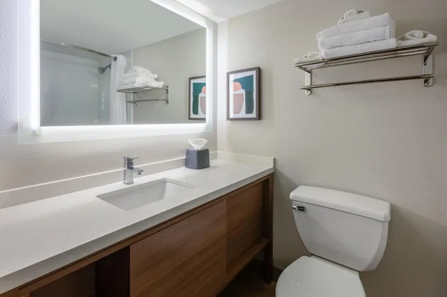 جناح بسريرين كوين بغرفة نوم واحدة مع أريكة، Holiday Inn Morgantown Reading Area 4/6