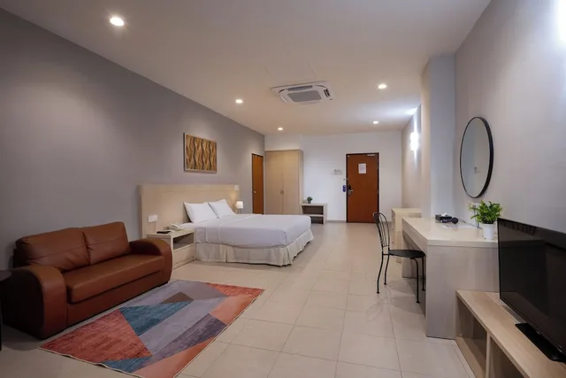 غرفة سوبيريور بسرير كينج بمطبخ صغير، Golden View Serviced Apartment 7/8
