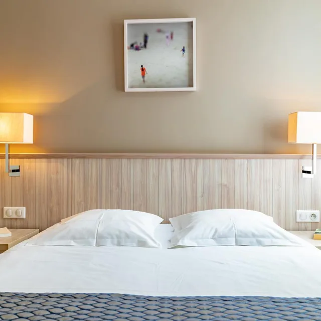 غرفة بسرير مزدوج أو سريرين منفصلين بإطلالة على البحر، Hotel Antinea 9/10
