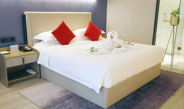 غرفة ديلوكس بسرير كينج بإطلالة على المدينة، Tian Yi International Hotel 4/10