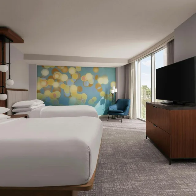 جناح تنفيذي بسرير مزدوج بغرفة نوم واحدة، Marriott Suites Anaheim 3/7
