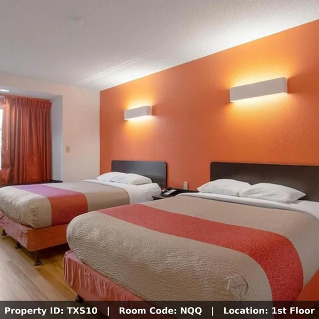 غرفة بسريرين مزدوجين، Motel6 El Paso, TX - Southeast 1/4