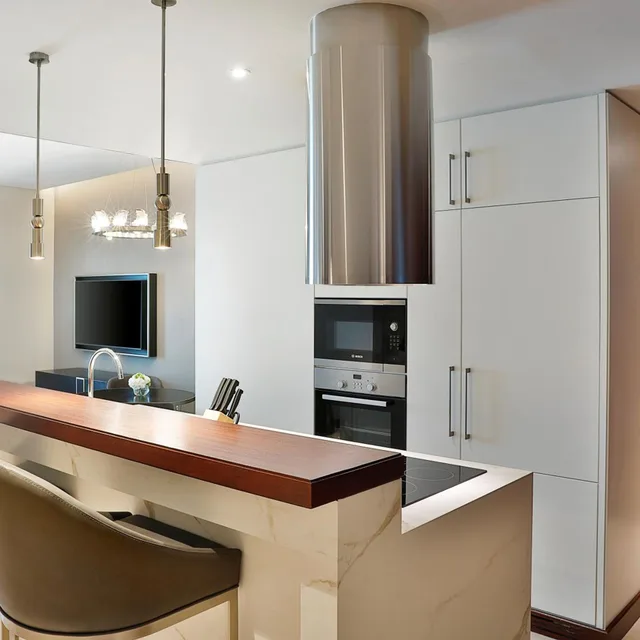 جناح بإطلالة على البحر بغرفتي نوم في طابق مرتفع، Hilton Doha The Pearl Residences 5/5