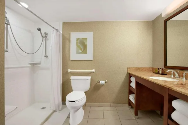 جناح بسرير كينج بغرفة نوم واحدة مع أريكة لذوي الإعاقة، Embassy Suites by Hilton Kansas City Overland Park 3/6