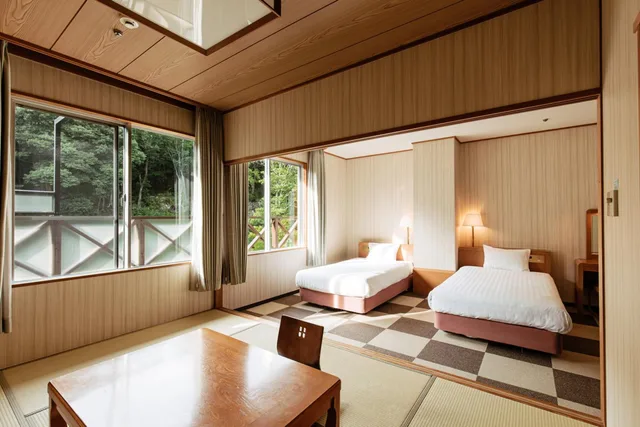 غرفة يابانية غربية بحمام خاص، Kamenoi Hotel Arima 3/3