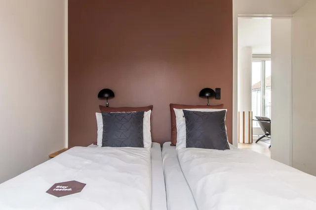 2 Bedrooms, Apartment, 4 Beds, Double and Bunk Bed, Street Side View, Kolding Hotel Apartments 5/8