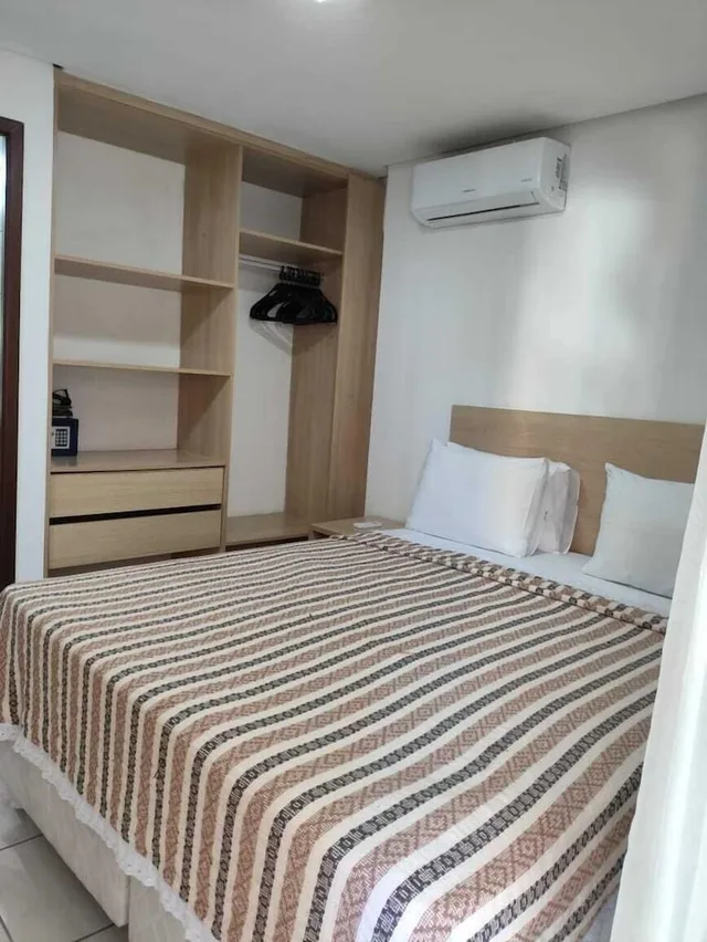 شقة اقتصادية بغرفتي نوم مع سرير سحّاب إضافي مع أريكة في طابق منخفض، Vip Beira Mar Residence 6/10
