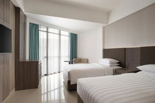 غرفة ديلوكس بسريرين منفصلين بإطلالة على المدينة، Fairfield By Marriott Belitung 2/7