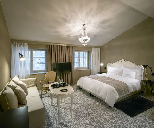 غرفة بسرير مزدوج، La Couronne Hotel Restaurant 3/10