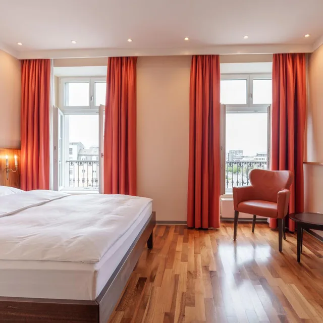 غرفة بزنس بسرير مزدوج أو سريرين منفصلين، Hotel Schweizerhof Basel 1/10