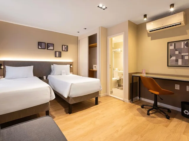 جناح جونيور بسريرين منفصلين بإطلالة على المدينة مع أريكة، Mercure Sao Paulo Vila Olimpia 10/10