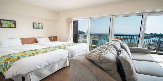 غرفة سوبيريور بسرير مزدوج وسرير فردي بإطلالة على المرفأ مع أريكة، Seaside Condominium Rana Chatan 7/10