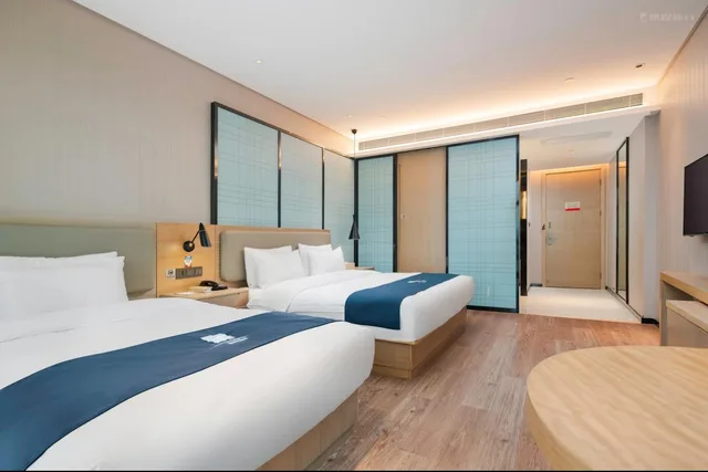 غرفة ديلوكس عائلية بسريرين كينج، Echarm Hotel Nanjing Lishui High-speed Railway Station Wuzhou Trade City 1/1