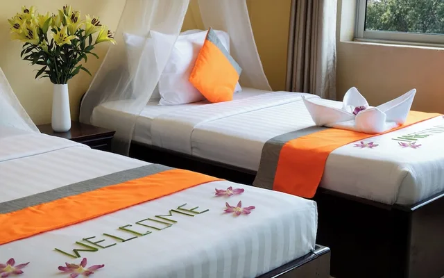 غرفة ديلوكس بسرير كينج بإطلالة على المسبح، Harmony Indochine d'Angkor 8/10