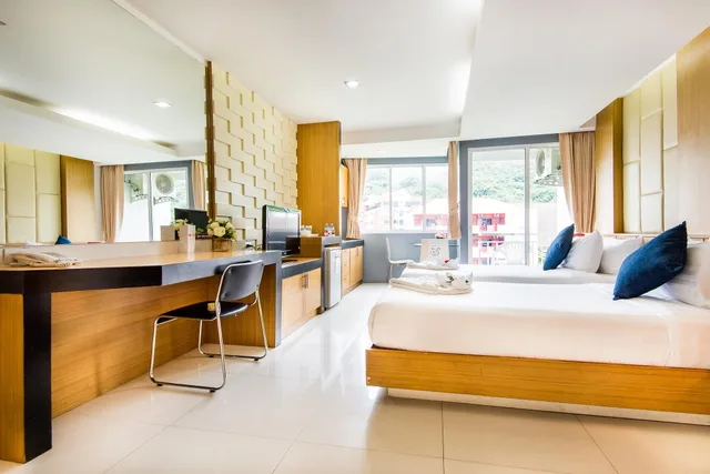 غرفة ديلوكس بمطبخ، Hallo Patong Hotel 1/2