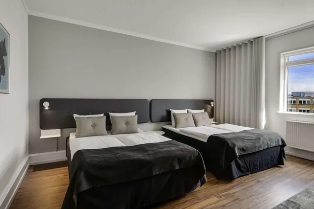غرفة بريميوم بسريرين كوين بإطلالة على المدينة، Hotel Svendborg 2/9