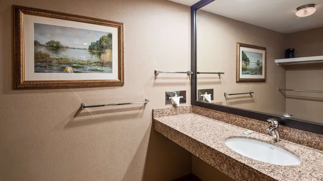 غرفة قياسية بسرير كينج بإطلالة على النهر بشرفة، Best Western River Terrace 7/7