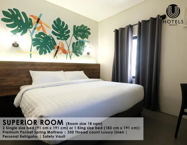 غرفة سوبيريور بسرير مزدوج أو سريرين منفصلين، U Hotels Makati 6/10