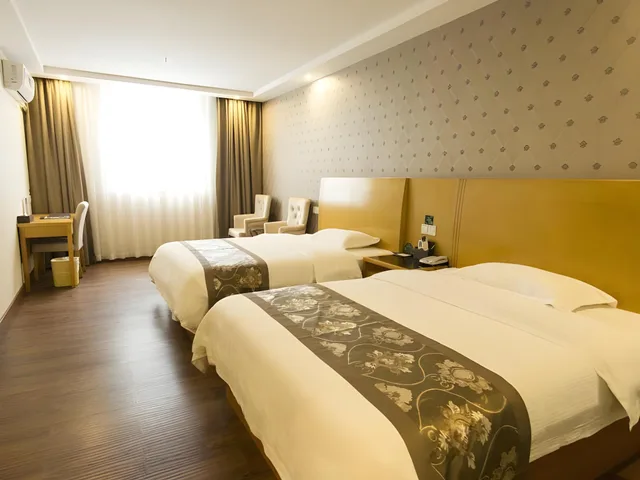 غرفة سوبيريور بسريرين كوين، Greentree Inn Zhuhai Mingzhu Station Express Hotel 1/2