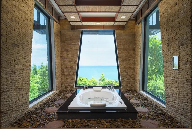 غرفة ديلوكس كبيرة بإطلالة على البحر بجاكوزي، Panviman Resort Koh Phangan 6/6