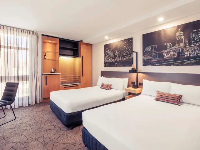 غرفة ديلوكس ركنية بسريرين كوين، Mercure Brisbane King George Square 1/5