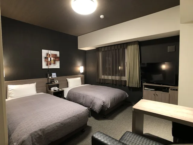 غرفة قياسية بسريرين منفصلين للمدخنين، Hotel Route-Inn Kurashiki Mizushima 3/3