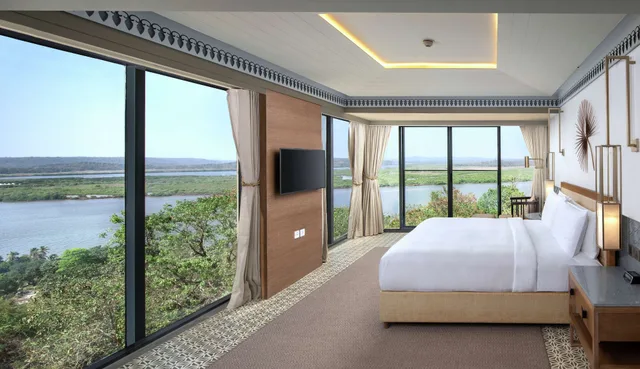 جناح بريميوم بسرير كينج بإطلالة على النهر، Doubletree By Hilton Goa Panaji 3/5