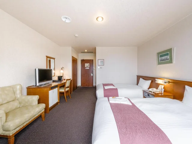 غرفة كبيرة بسريرين منفصلين، Abashiri Central Hotel 5/6