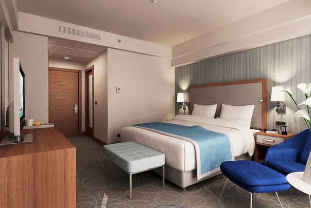 Room, King Bed, Sea and City View، Doubletree By Hilton Kusadasi 1/10