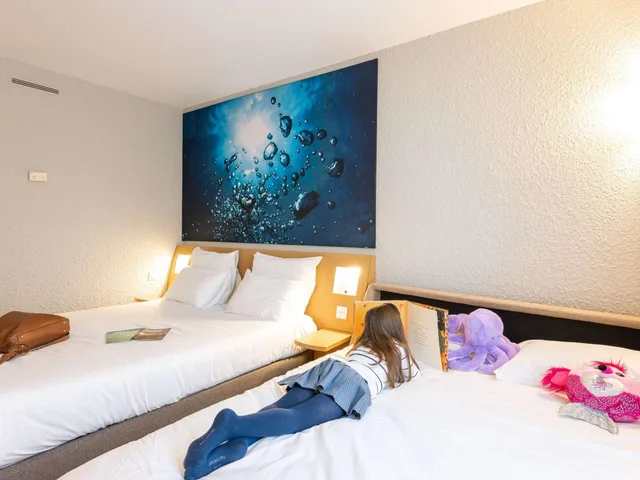 غرفة سوبيريور بسريرين منفصلين وسرير كوين، Novotel Grenoble Nord 3/10