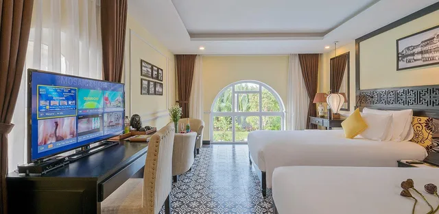 غرفة ديلوكس بسريرين منفصلين بإطلالة على الحديقة، Le Pavillon Hoi An Luxury Resort Spa 1/1
