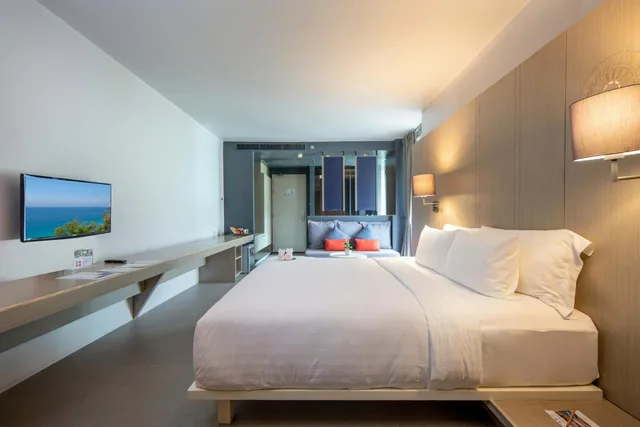 غرفة ديلوكس بسرير كينج بإطلالة على البحر، The Yama Hotel Phuket 5/9