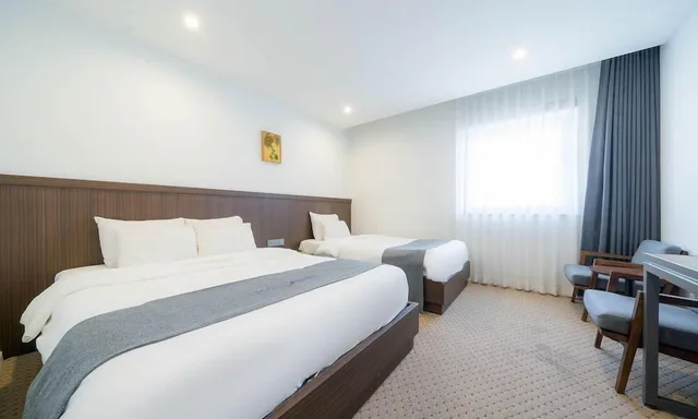غرفة ديلوكس بسرير مزدوج وسرير فردي، Hotel Davin 1/4