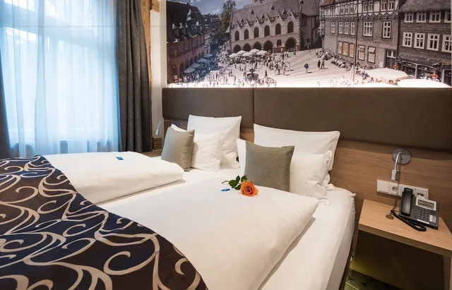 غرفة كومفورت بسرير كوين، Akzent Hotel Villa Saxer 3/4