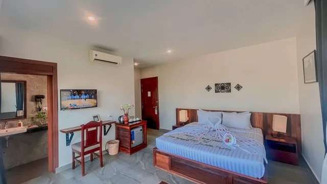 استوديو بسرير كينج بشرفة، Indra Angkor Residence 4/10