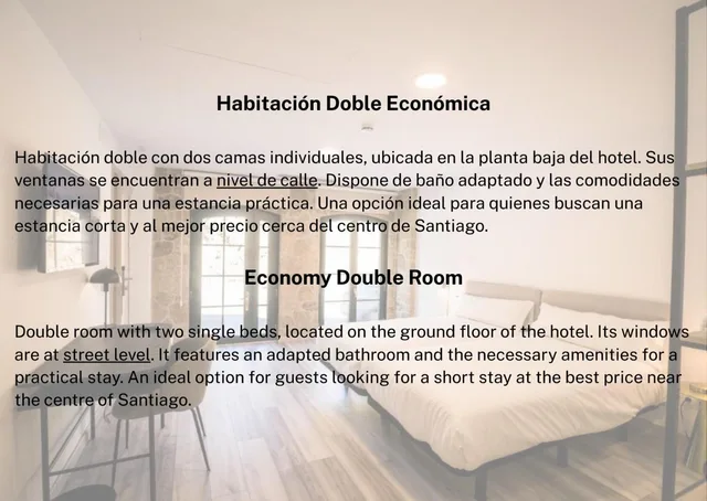 غرفة اقتصادية بسرير مزدوج، Pombal Rooms Santiago 10/10