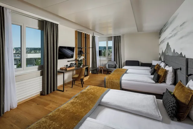 غرفة عائلية بثلاثة أسرّة مع أريكة، Hotel Allegra Lodge 3/4