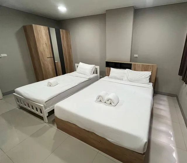 غرفة عائلية ثلاثية بسرير مزدوج وسرير فردي، iResidence Hotel Pathumthani 2/10