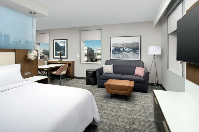 استوديو بسرير كينج بحوض استحمام لذوي الإعاقة، Embassy Suites By Hilton Knoxville Downtown 2/2
