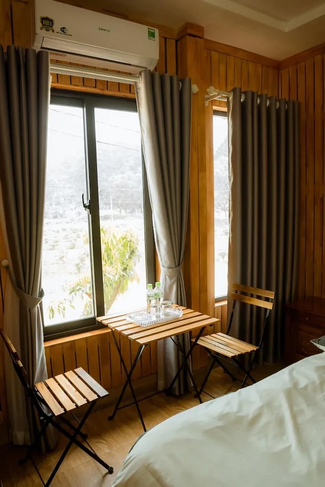 غرفة ديلوكس بسرير كوين بإطلالة على الحديقة، Tam Coc Mandala Villa & Homestay 3/4
