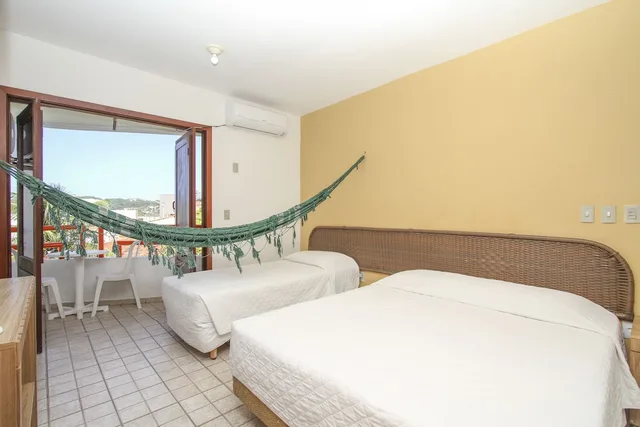 غرفة سوبيريور ديلوكس ثلاثية بسرير كوين وسرير فردي، Marambaia Apart Hotel 3/8