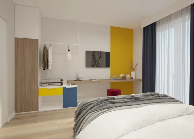 غرفة ديلوكس بسرير مزدوج بشرفة، HOTEL VILLA EUGENIA 1/3