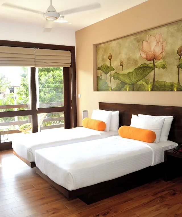 غرفة ديلوكس بسريرين منفصلين بشرفة، Terrace Green Hotel 2/10