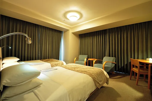 غرفة ديلوكس ركنية بسريرين منفصلين للمدخنين، Hotel Nikko Niigata 2/9