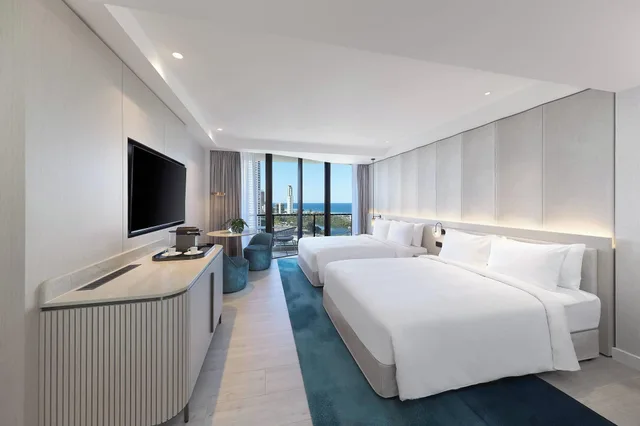 غرفة بسريرين مزدوجين بإطلالة على البحر، Jw Marriott Gold Coast Resort Spa 2/5