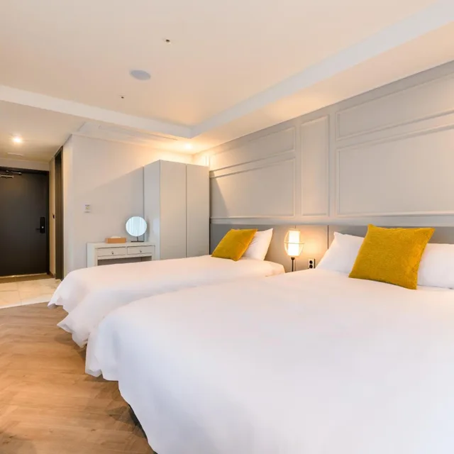 غرفة ديلوكس بسريرين منفصلين بإطلالة على البحر، Ventimo Hotel and Residence Jeju 2/10